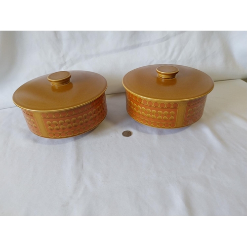 220 - 1970s Hornsea Saffron serving dishes