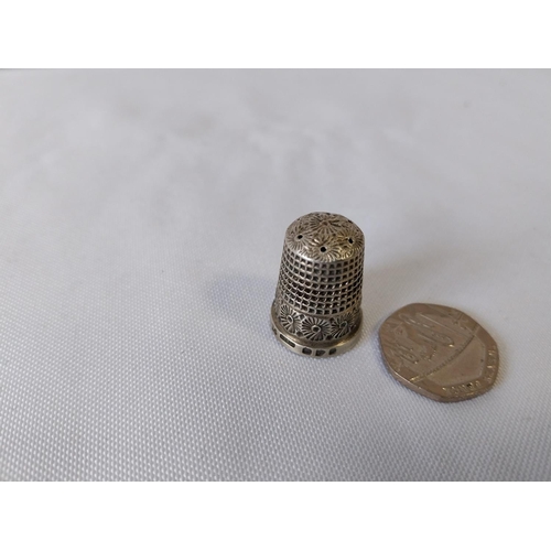 268 - HM silver thimble Chester c1898