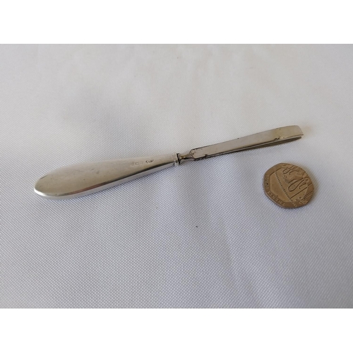 27 - HM silver handled tweezers c1859