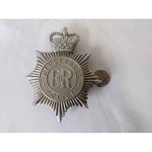 289 - vintage Merseyside Police helmet badge