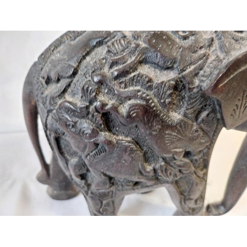 298 - old carved Indian elephant