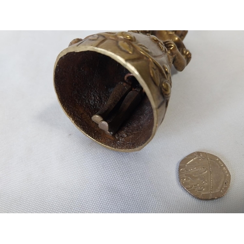 4 - Victorian brass lady bell with legs