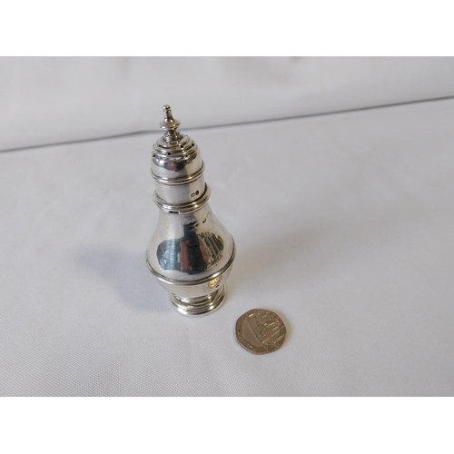 65 - HM silver pepper pot c1908