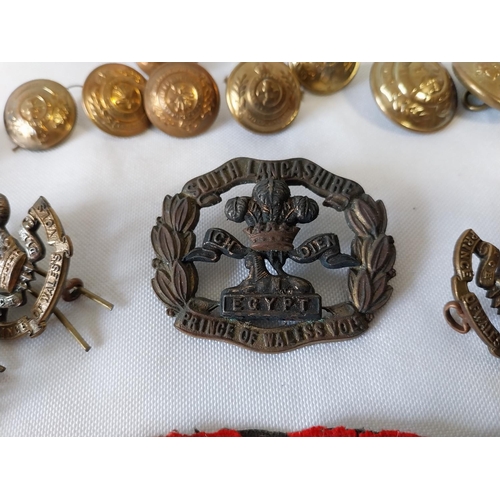 108 - quantity of vintage South Lancashire Regiment items