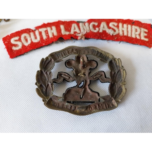 108 - quantity of vintage South Lancashire Regiment items