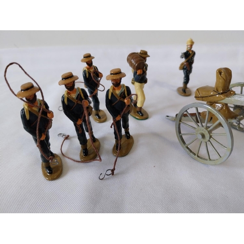 198 - diecast navy gun crew figures