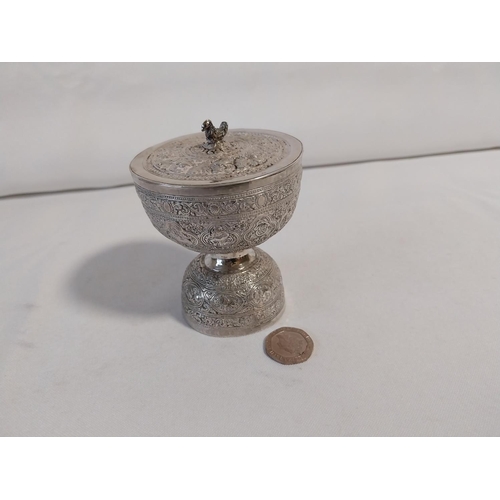 223 - Indian silver pot 138g