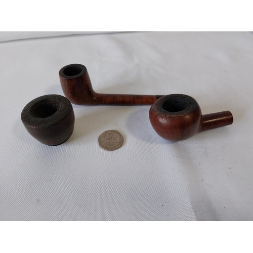 283 - vintage small pipe & 2 bowls