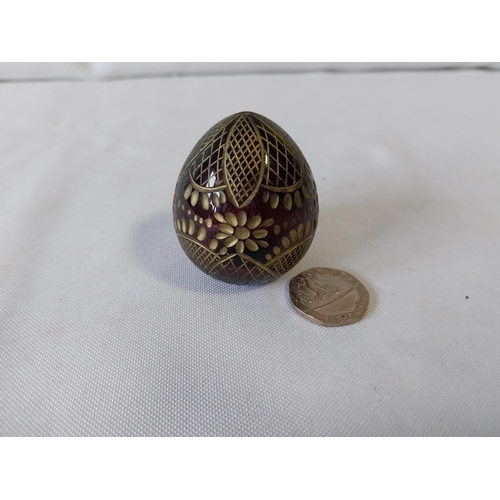 36 - genuine Faberge Modern purple lead crystal egg