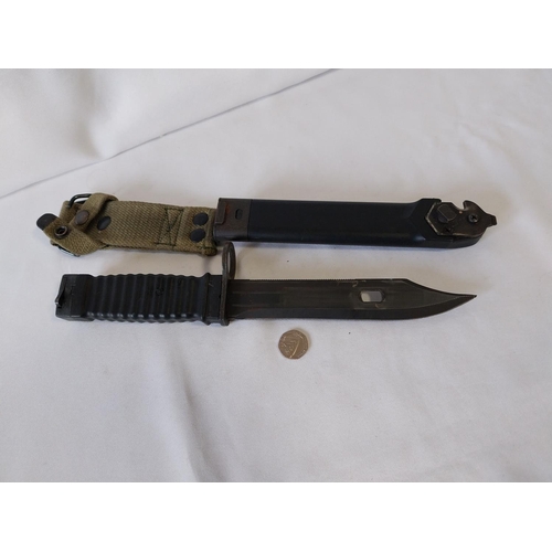 37 - KCB 77 German bayonet with scabbard & frog