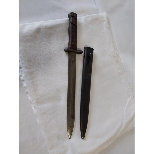 38 - vintage Indian army bayonet with scabbard