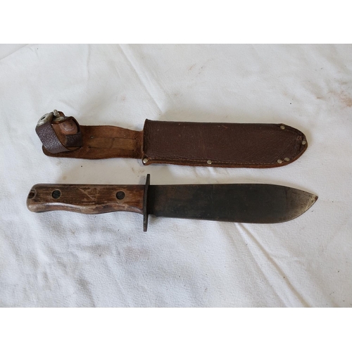 53 - vintage British Survival Knife & scabbard