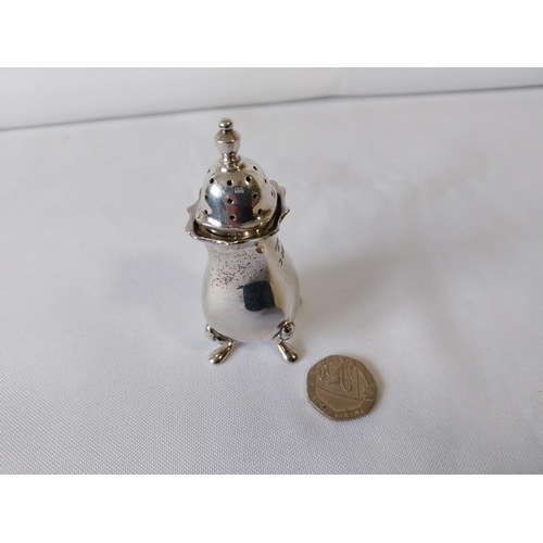 85 - HM silver pepper pot c1977