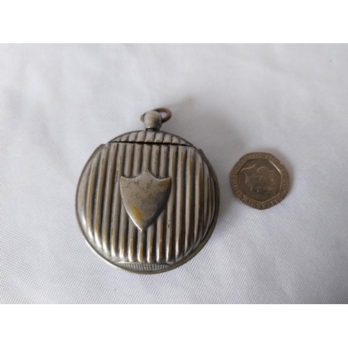 23 - silver plated vesta case in the shape of a pocket watch