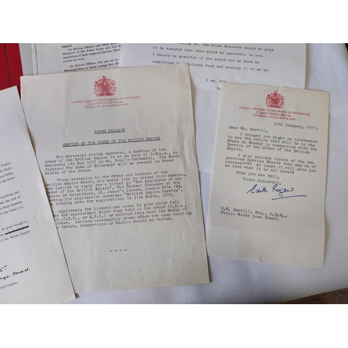 36 - genuine OBE in case with all documentation from 1977 inc' 3 Service of Dedication books