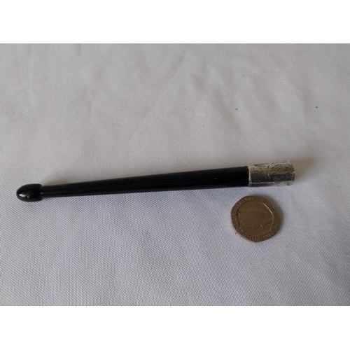 381 - HM silver tipped drumstick/gong clapper