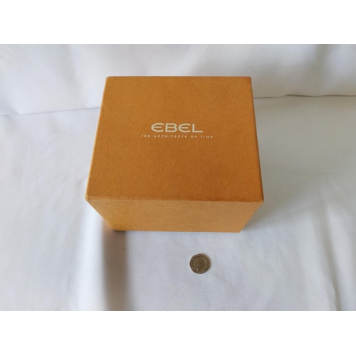 56 - Ebel 1911 E9137L73 Automatic chronograph watch stainless steel 100m authentication & case   working ... 