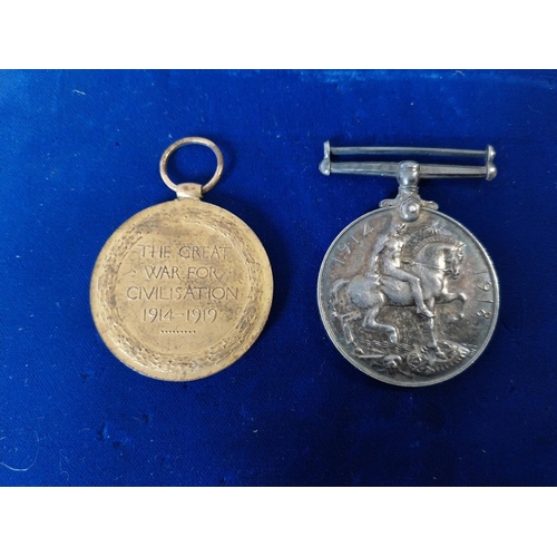 131 - WW1 Royal Naval Volunteer Reserve medal pair T.Z. 12685. W.B.CREASEY.TEL RNVR.