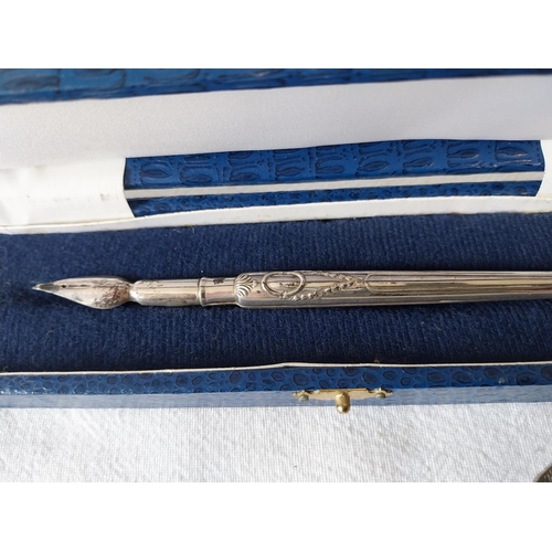 189 - Portuguese marked silver dip pen