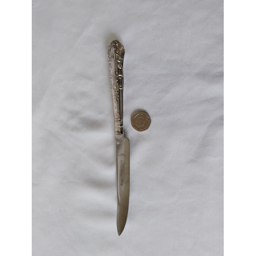 204 - HM silver handled grapefruit knife c1971