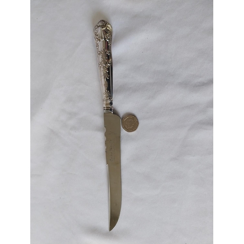 205 - HM silver handled cake knife