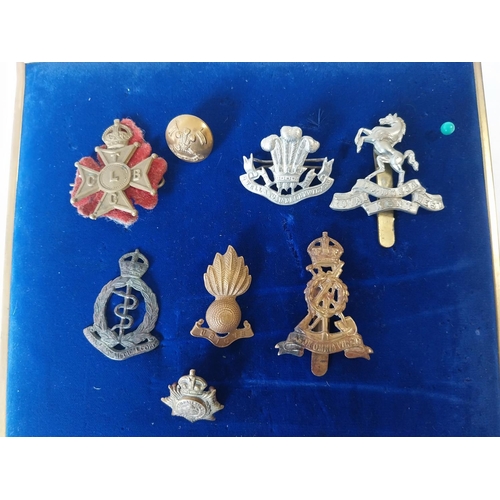 211 - small quantity of vintage military cap badges