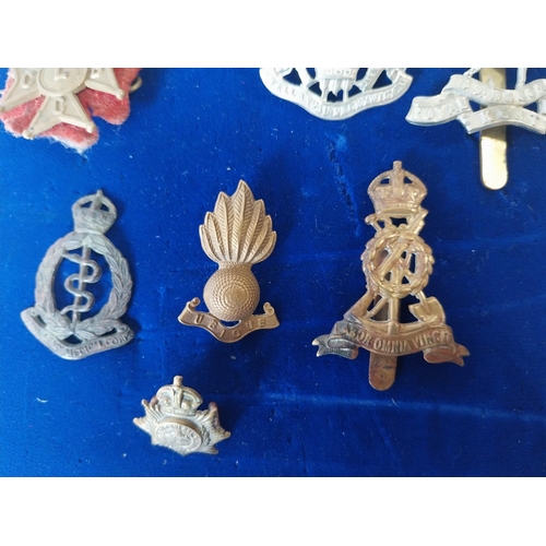 211 - small quantity of vintage military cap badges