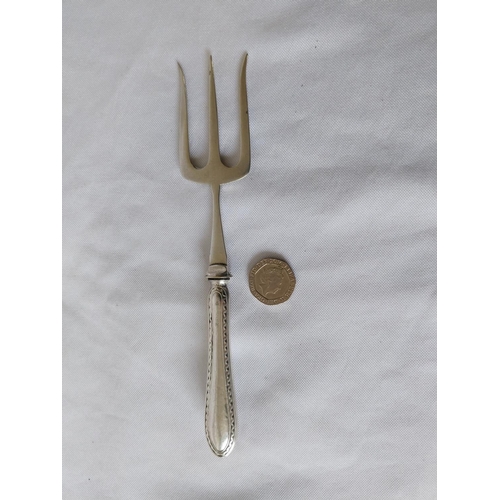 225 - HM silver handled bread fork c1900