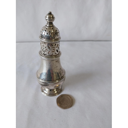 231 - HM silver sugar sifter or large pepper c1925