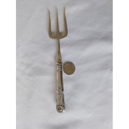 241 - HM silver handled bread folk c1900