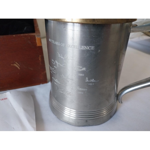 254 - Royal Selangor pewter Red Arrows Diamond Nine tankard signed with hand signed card boxed