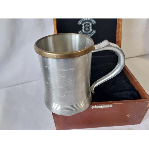 254 - Royal Selangor pewter Red Arrows Diamond Nine tankard signed with hand signed card boxed