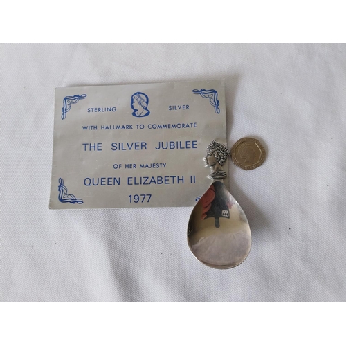 275 - HM silver Jubilee caddy spoon c1977