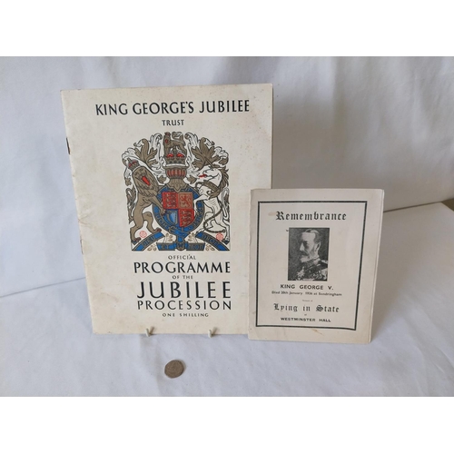 28 - King George Jubilee Trust programme & Remembrance card