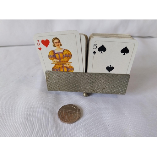 335 - vintage metal playing card holder