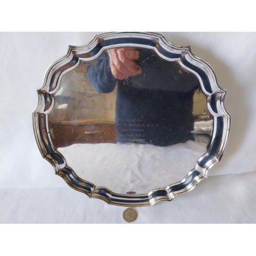 338 - military silver plated tray