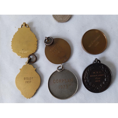 340 - 6 shooting medals/fobs 1929-1973