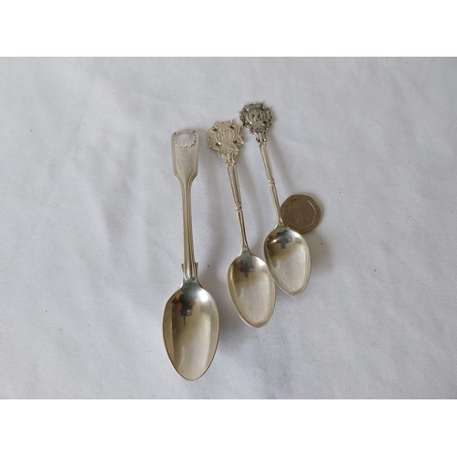 347 - 3 HM silver shooting spoons c1910 c1917 c1897