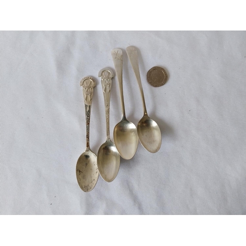 348 - 4 HM silver shooting spoons c1946 c1938 c1916 c1913