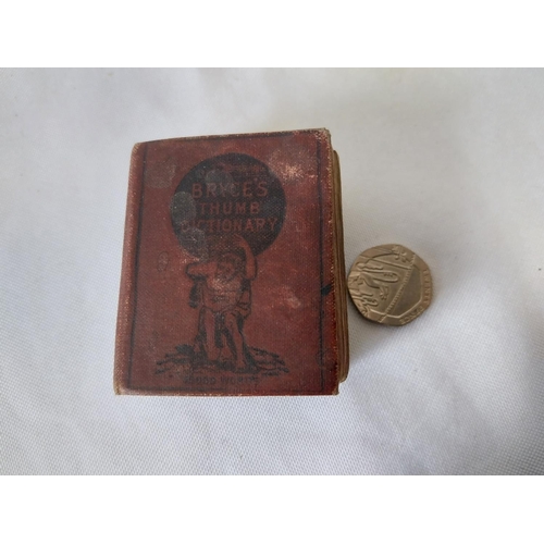 354 - antique Bryces Thumb miniature Dictionary 19th century