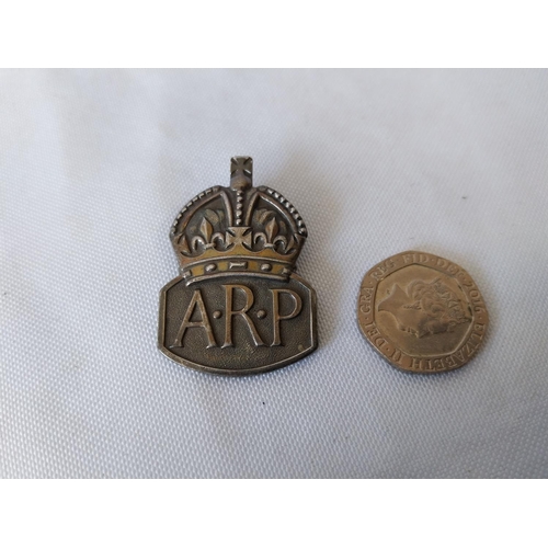 362 - HM silver WW2 ARP badge