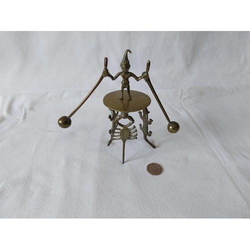 368 - vintage brass balance toy with scorpion & crocodile legs