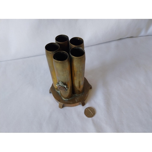 54 - vintage Trench Art vase