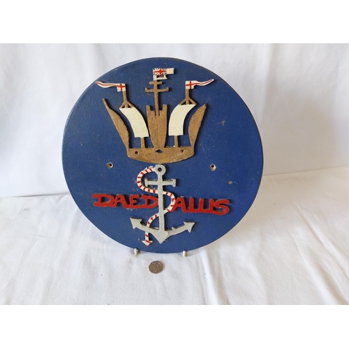 56 - handmade large HMS Daedalus plaque