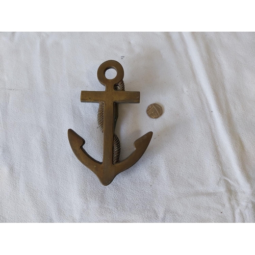 9 - vintage brass anchor doorknocker