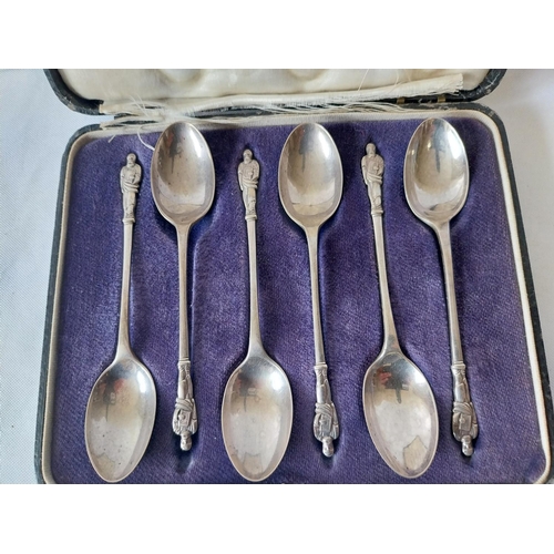 93 - HM silver set of 6 apostle spoons by Robert Pringle & Sons c1906