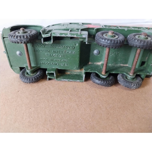 108 - vintage Dinky diecast artillery tractor