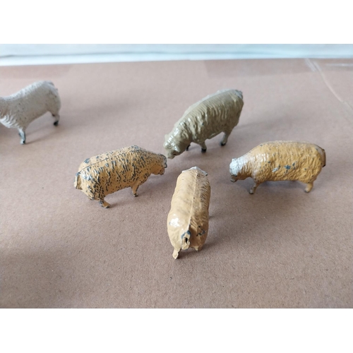 111 - vintage Britains, JoHill etc lead sheep