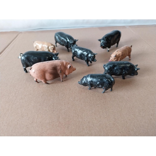 112 - vintage Britains, JoHill etc lead pigs