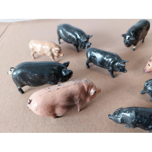 112 - vintage Britains, JoHill etc lead pigs